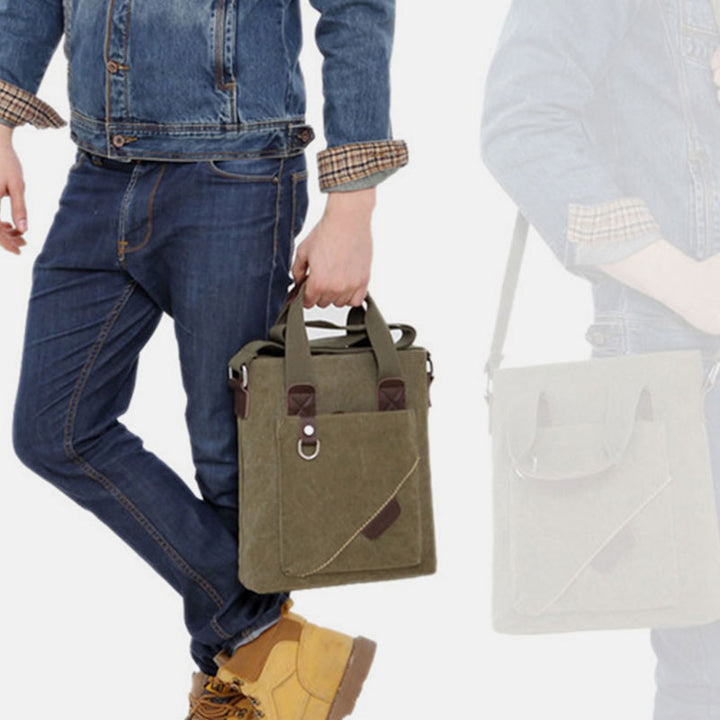 Große Handtasche aus Canvas mit großem Fassungsvermögen, Umhängetasche
