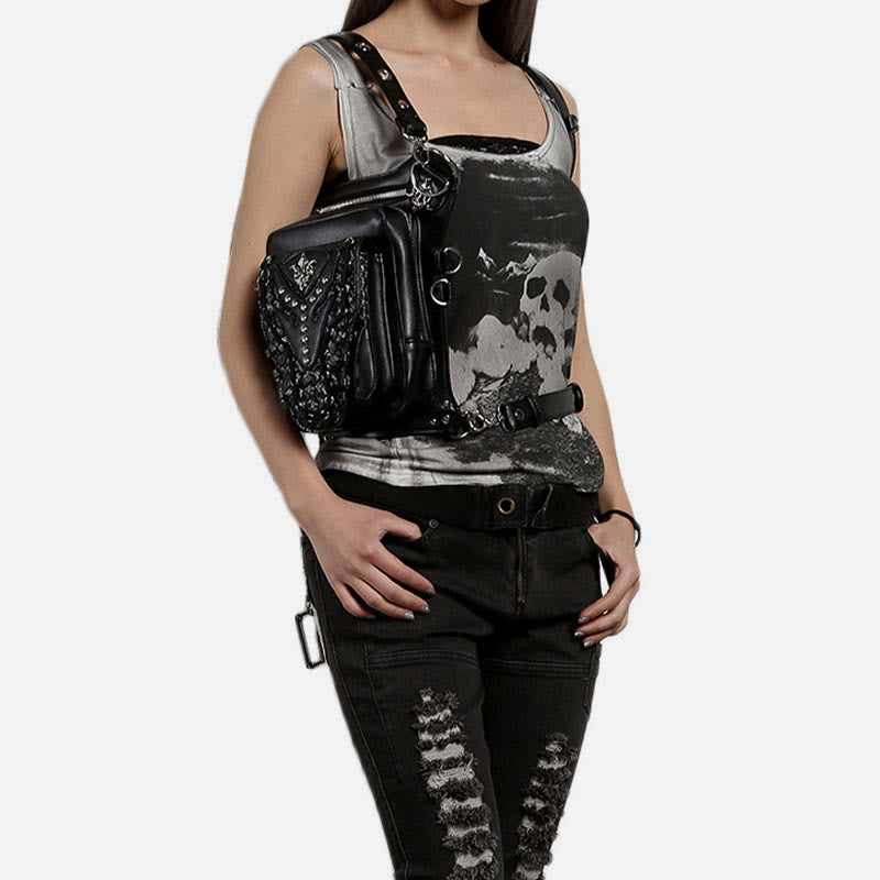 Multifunktionale Hüfttasche für Partys, Steampunk, Gothic, Hüftgürteltasche