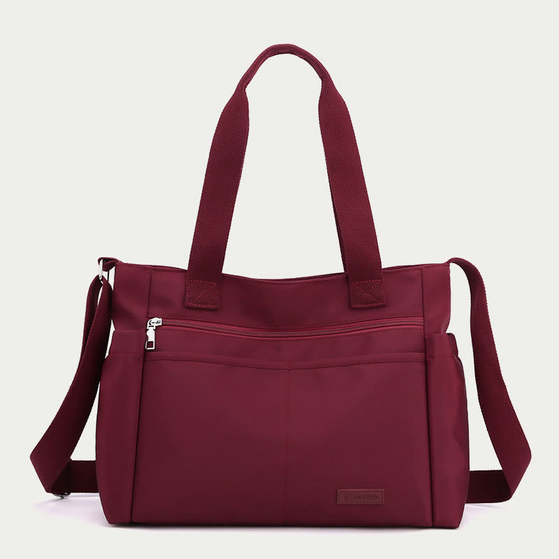 Minimalistische Tragetasche für Damen, große Handtasche aus Nylon für die Schule und Fitness