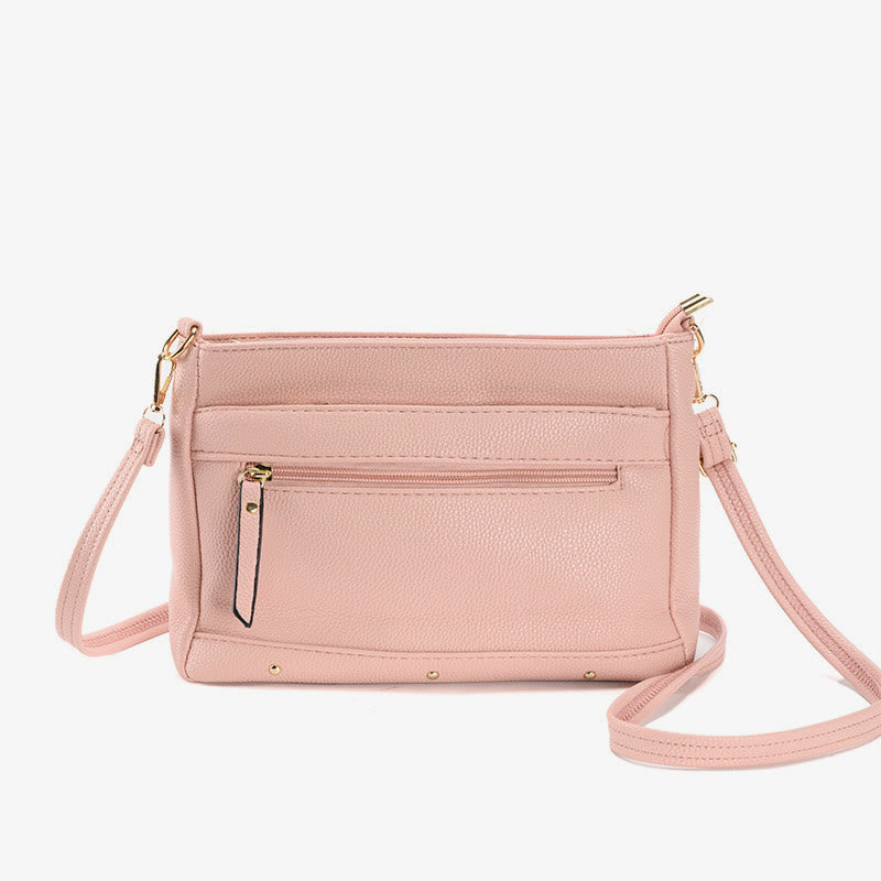 Minimalistische, einfarbige Telefontasche für Damen, quadratische Umhängetasche