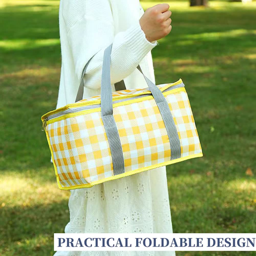 Kühltasche für Ausflüge, Reisen, Picknickkorb aus verdickter Aluminiumfolie
