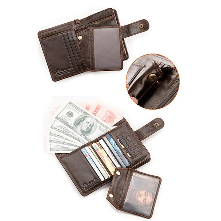 Kleine Lederbrieftasche mit RFID-Blockierung