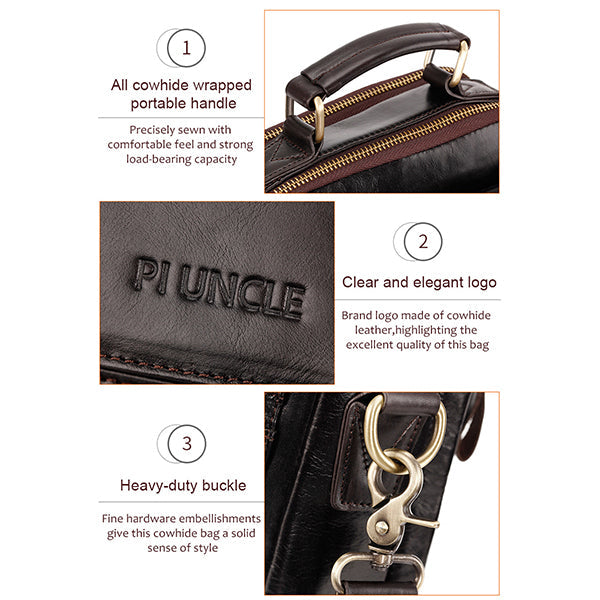 Umhängetasche aus echtem Leder, Vintage-Umhängetasche, Messenger-Handtasche für Herren