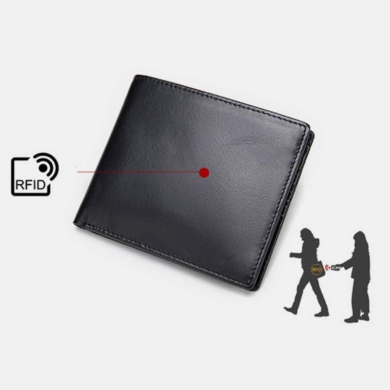 Weiches Echtleder-Portemonnaie mit RFID-Schutz und mehreren Steckplätzen