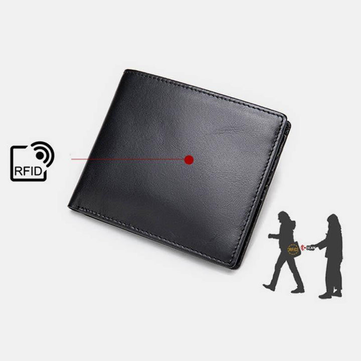 Weiches Echtleder-Portemonnaie mit RFID-Schutz und mehreren Steckplätzen