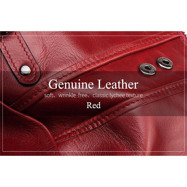 Retro-Geldbörse aus echtem Leder mit Diebstahlschutz und Kette