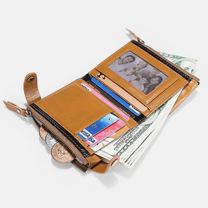 Multifunktions-RFID-Geldbörse aus echtem Leder
