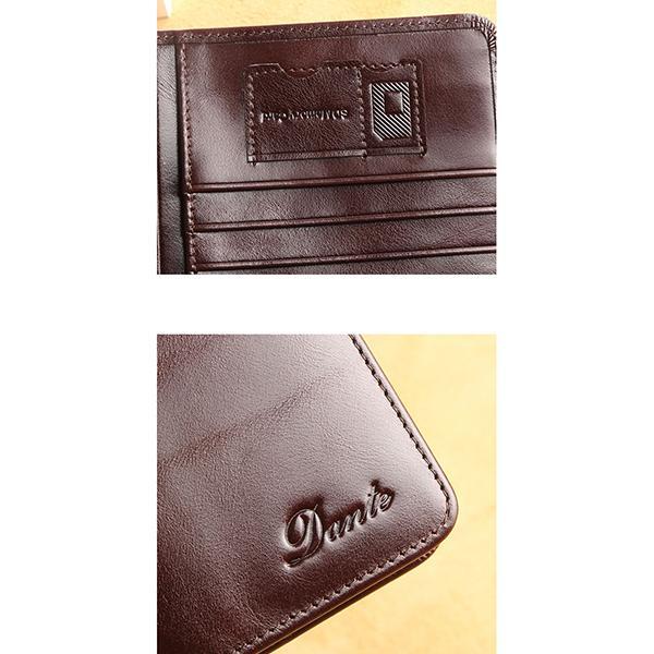 RFID-diebstahlsichere Vintage-Geldbörse aus echtem Leder