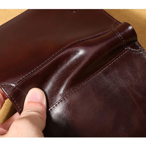 RFID-diebstahlsichere Vintage-Geldbörse aus echtem Leder