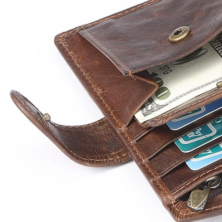 RFID-Geldbörse im Vintage-Stil mit großer Kapazität und mehreren Steckplätzen