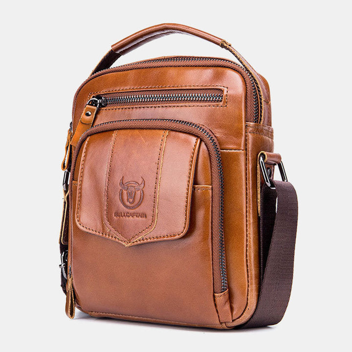 Lässige Umhängetasche aus Leder für Herren im Vintage-Stil