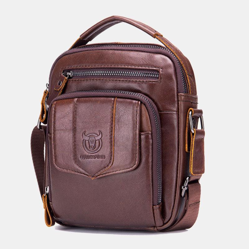 Lässige Umhängetasche aus Leder für Herren im Vintage-Stil