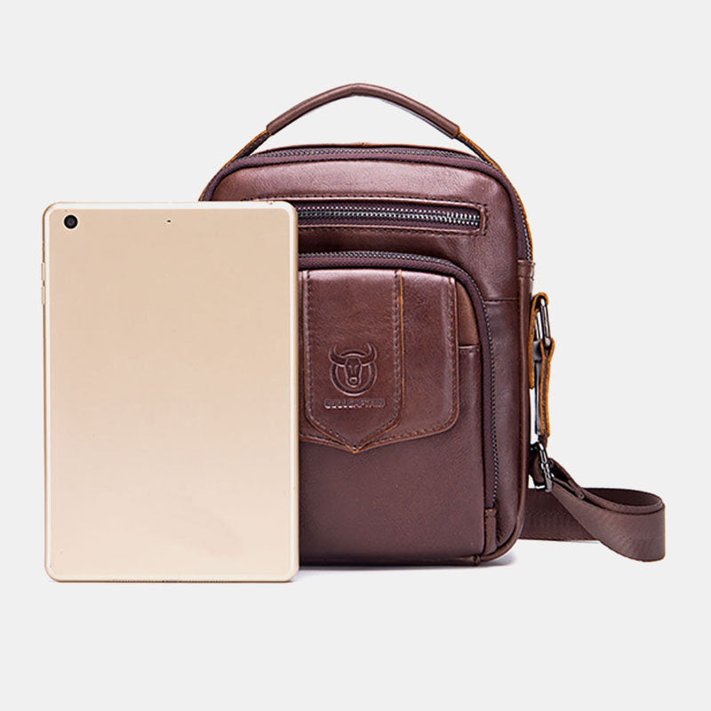 Lässige Umhängetasche aus Leder für Herren im Vintage-Stil