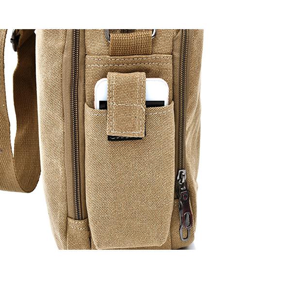 Umhängetasche im Vintage-Stil mit mehreren Fächern
