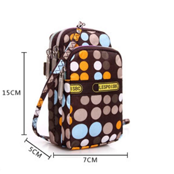 Mehrfarbige Handytasche mit Blumenmuster