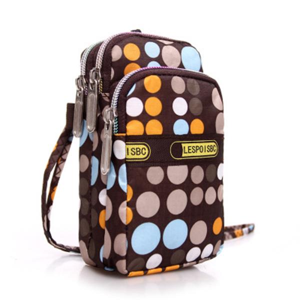 Mehrfarbige Handytasche mit Blumenmuster