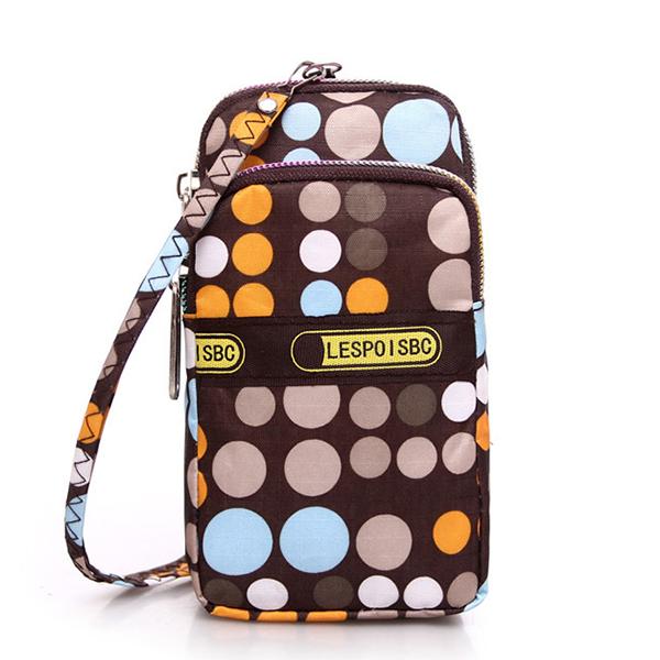 Mehrfarbige Handytasche mit Blumenmuster