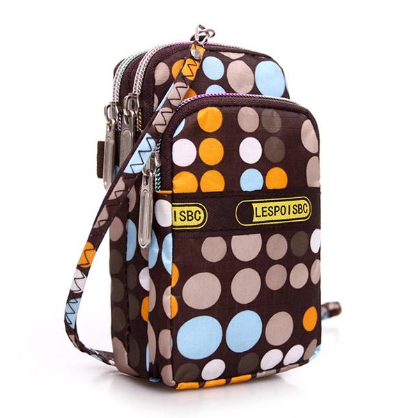 Mehrfarbige Handytasche mit Blumenmuster