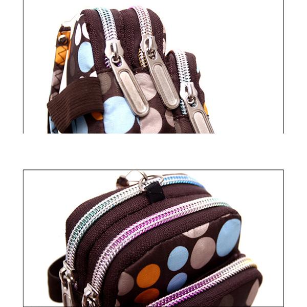 Mehrfarbige Handytasche mit Blumenmuster