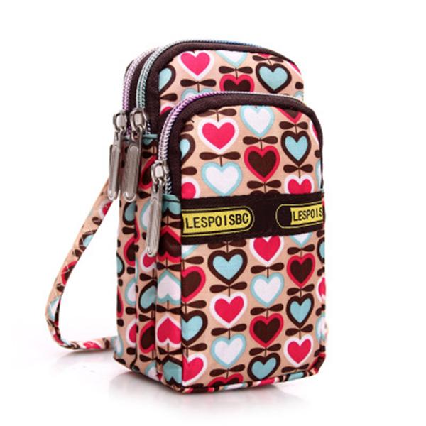 Mehrfarbige Handytasche mit Blumenmuster