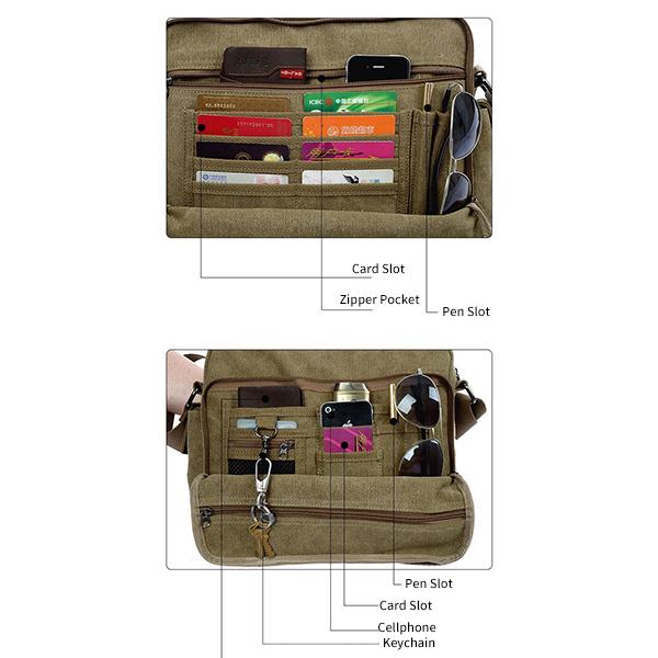 Multifunktionale Vintage Schultertasche Crossbody Tasche