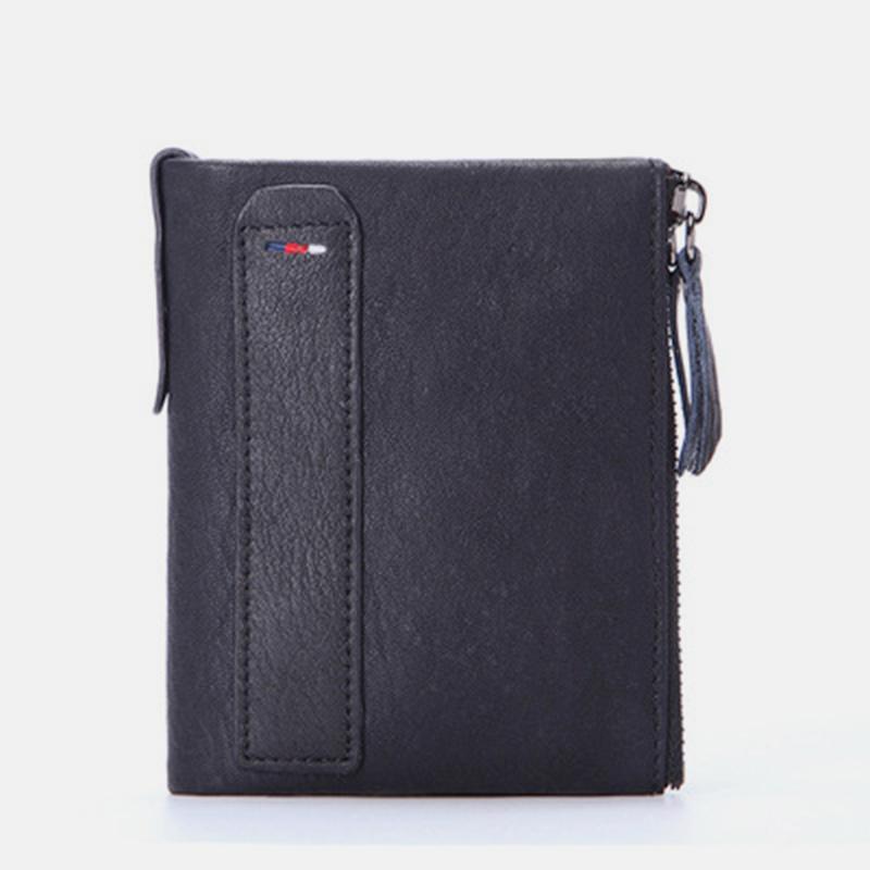 RFID Blocking Brieftasche Kleine Vintage Crazy Short Geldbörse Bifold