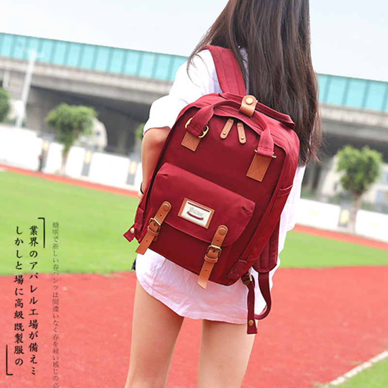 Großer Vintage-Reiserucksack mit mehreren Taschen im College-Stil