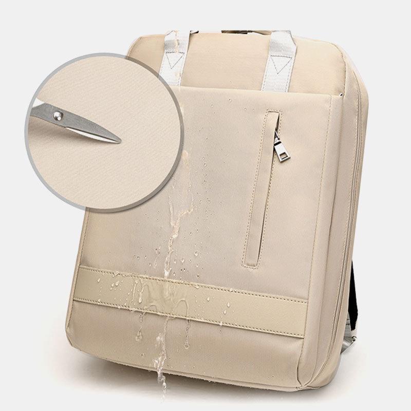 15,6“ Laptop-Rucksack Multifunktionaler Patchwork-Rucksack mit USB-Ladeanschluss