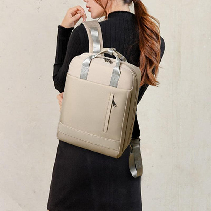 15,6“ Laptop-Rucksack Multifunktionaler Patchwork-Rucksack mit USB-Ladeanschluss