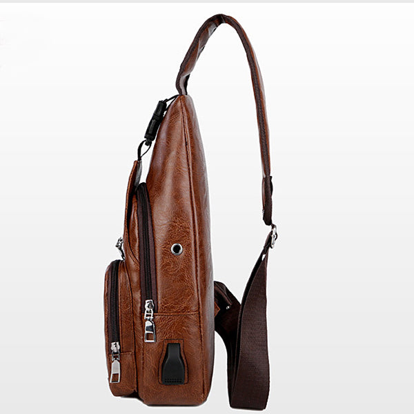Wasserdichte Schultertasche mit USB-Ladefunktion 