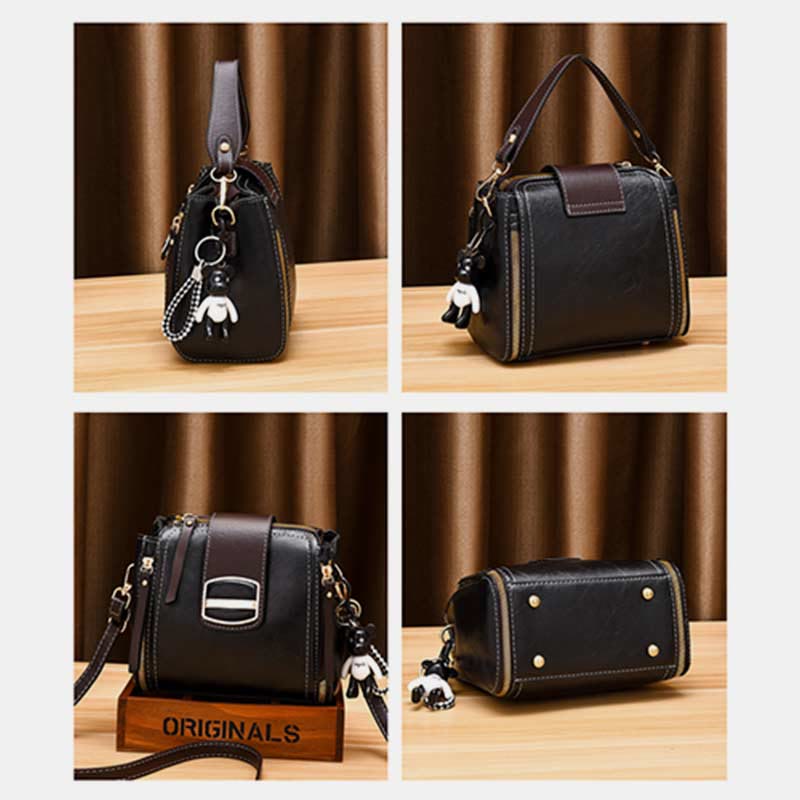 Top-Griff-Tasche für Damen, täglicher Einkaufsbeutel, Umhängetasche aus Leder