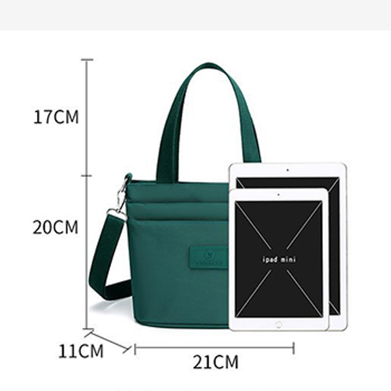 Funktionelle Umhängetasche Schultertasche Mehrere Taschen Leichte einfarbige Handtasche