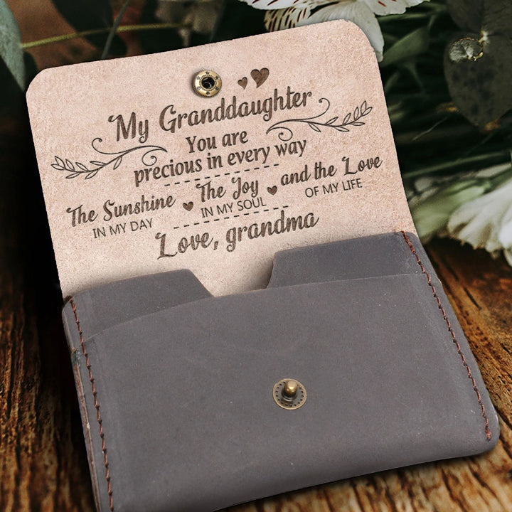 Clamshell-Geldbörse mit Gravur, Geldbörse für die Familie, warmes Geschenk