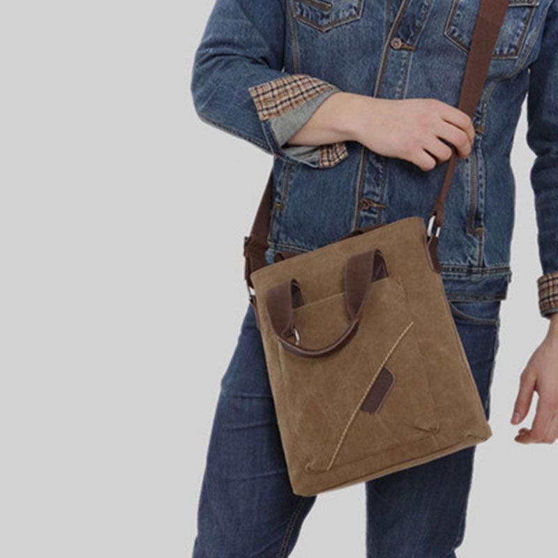 Große Handtasche aus Canvas mit großem Fassungsvermögen, Umhängetasche
