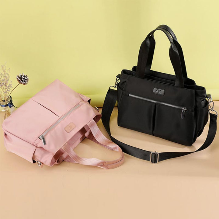 Tasche mit drei Fächern und Tragegriff oben, wasserdicht, große Handtasche, Umhängetasche für Damen