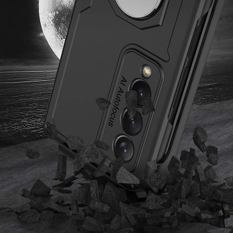 Telefonhalter-Holster für Galaxy Z Fold 3, drehbarer Ständer, Clip, Telefonhülle