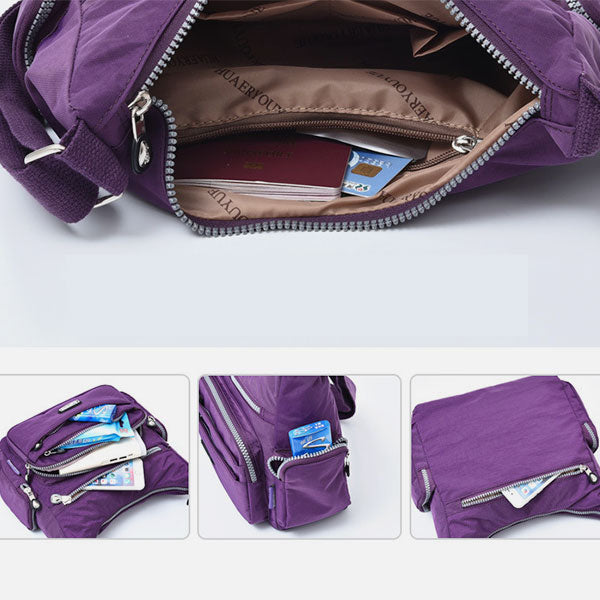 Wasserdichte Umhängetasche aus Nylon mit mehreren Taschen