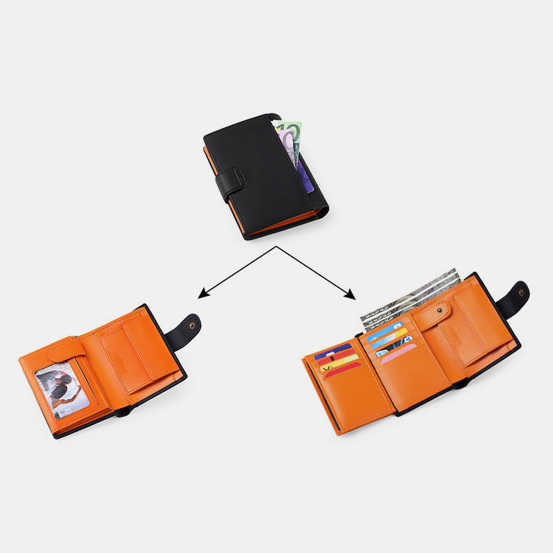 Kleine Geldbörse aus echtem Leder mit RFID-Blockierung - image 9