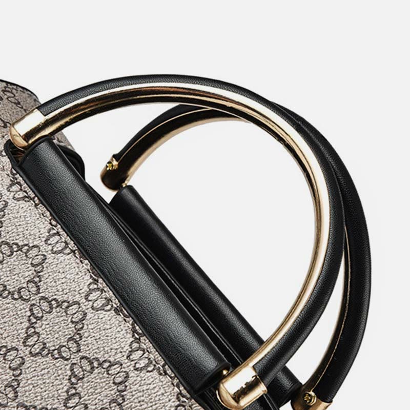 Damen Clamshell Schnalle Handtasche Abnehmbarer Riemen Retro Umhängetasche