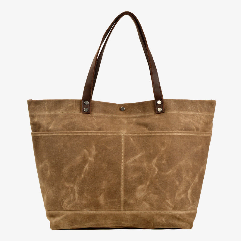 Wachs Canvas Einkaufstasche Prägnante Handtasche Einkaufstasche für Frauen