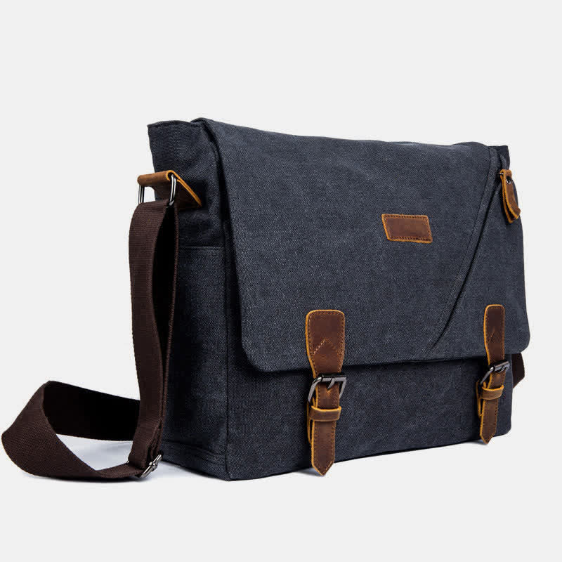 Herren Canvas Messenger Bag Retro Schulter Crossbody Rucksack Geldbörse