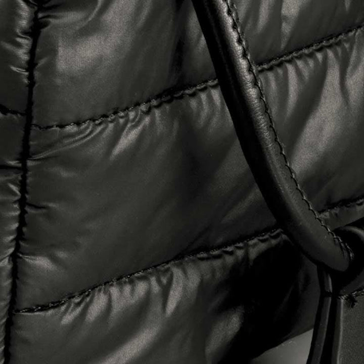 Puffer-Beuteltasche mit Kordelzug für Damen, Daunen-Umhängetasche, gesteppte Umhängetasche