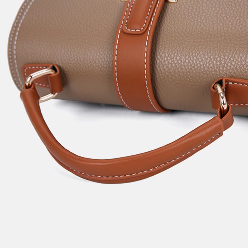 Top-Griff-Tasche für Damen PU-Leder Minimalistische Umhängetasche