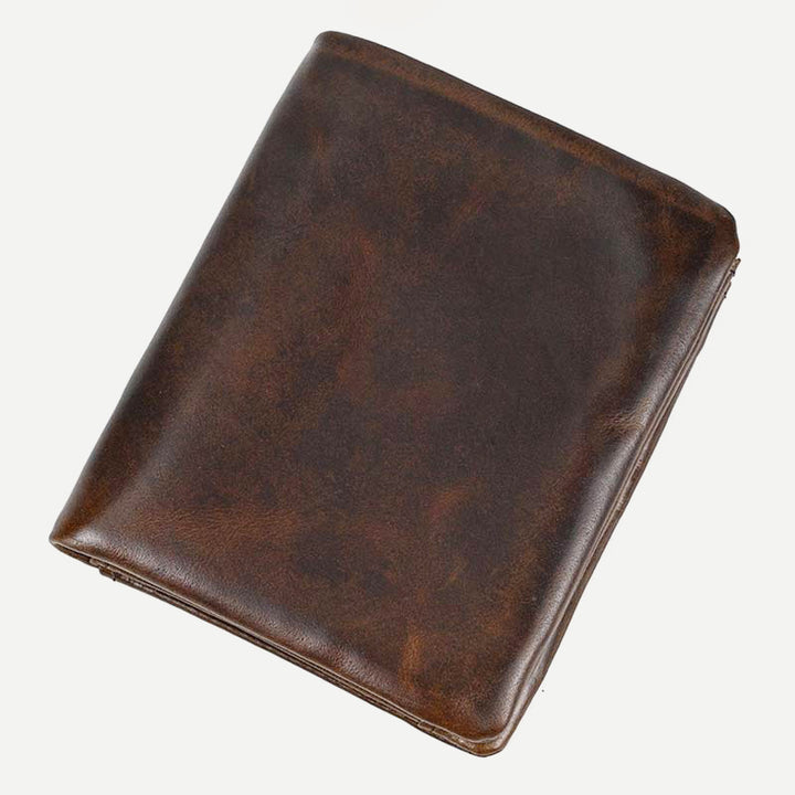 Retro Herren Leder Geldbörse Bifold Design Schlank Halter 6-10 Karten