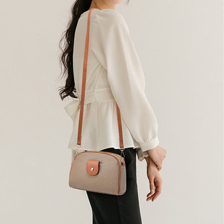 Weiche Handytasche für Damen, elegante Umhängetasche mit abnehmbarem Riemen