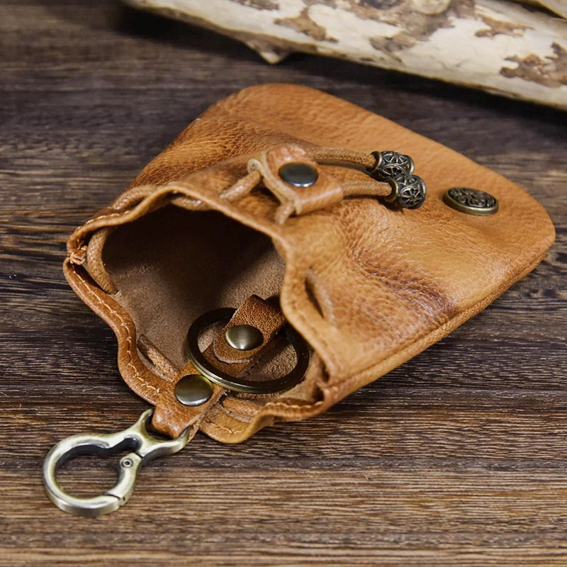 Geldbörse für Damen, Vintage-Stil, Leder, Mini-Einkaufstasche