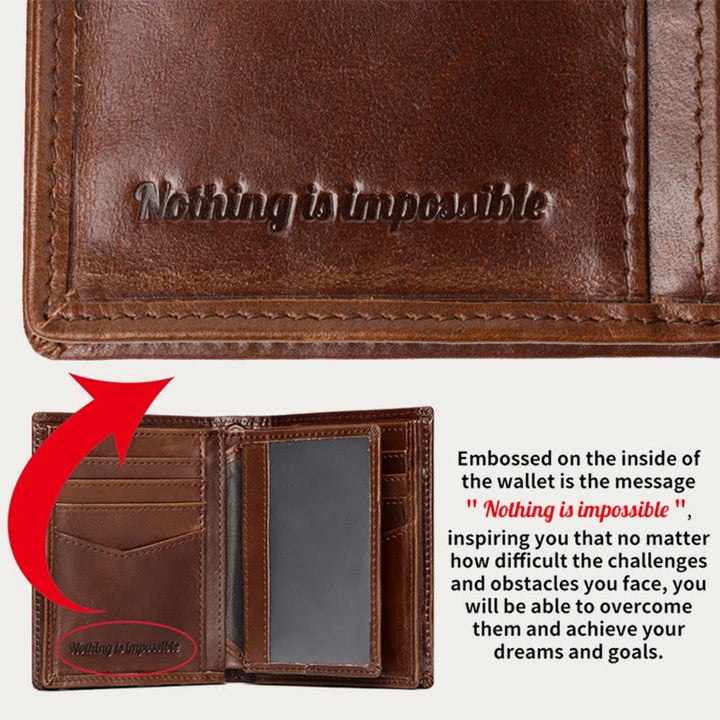 Vertikale Brieftasche RFID Airtag Echtes Leder Sanfte Kette Geldbörse für Männer