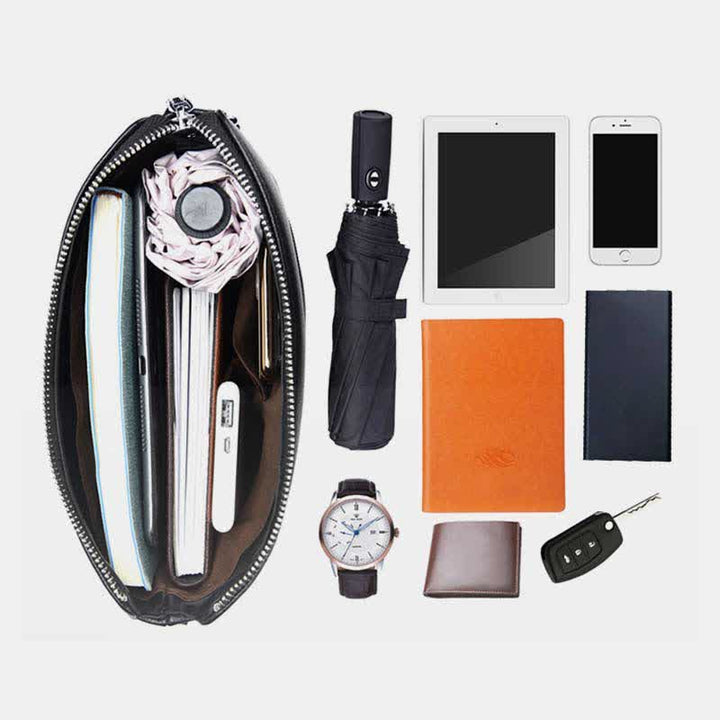 Kleine Umhängetasche aus Leder für Herren, lässige Business-Handtasche, Umhängetasche
