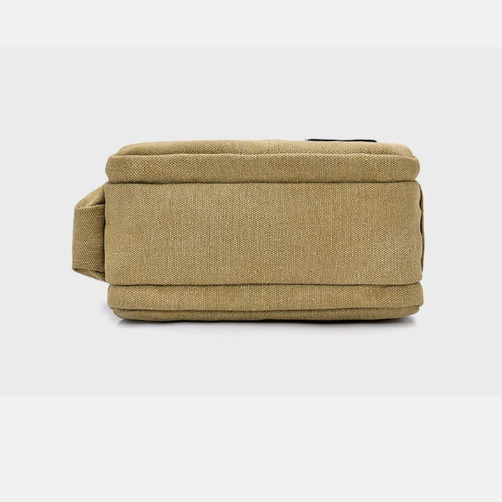 Vintage Canvas Mini Crossbody Umhängetasche Männer kleine Geldbörsen mit Multi-Slot
