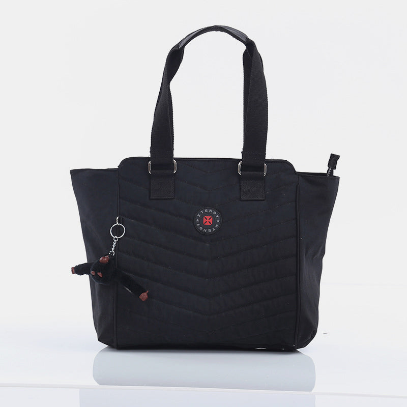 Nylon-Tragetasche für Damen, wasserdicht, groß, gesteppt, Schultertasche, Handtasche